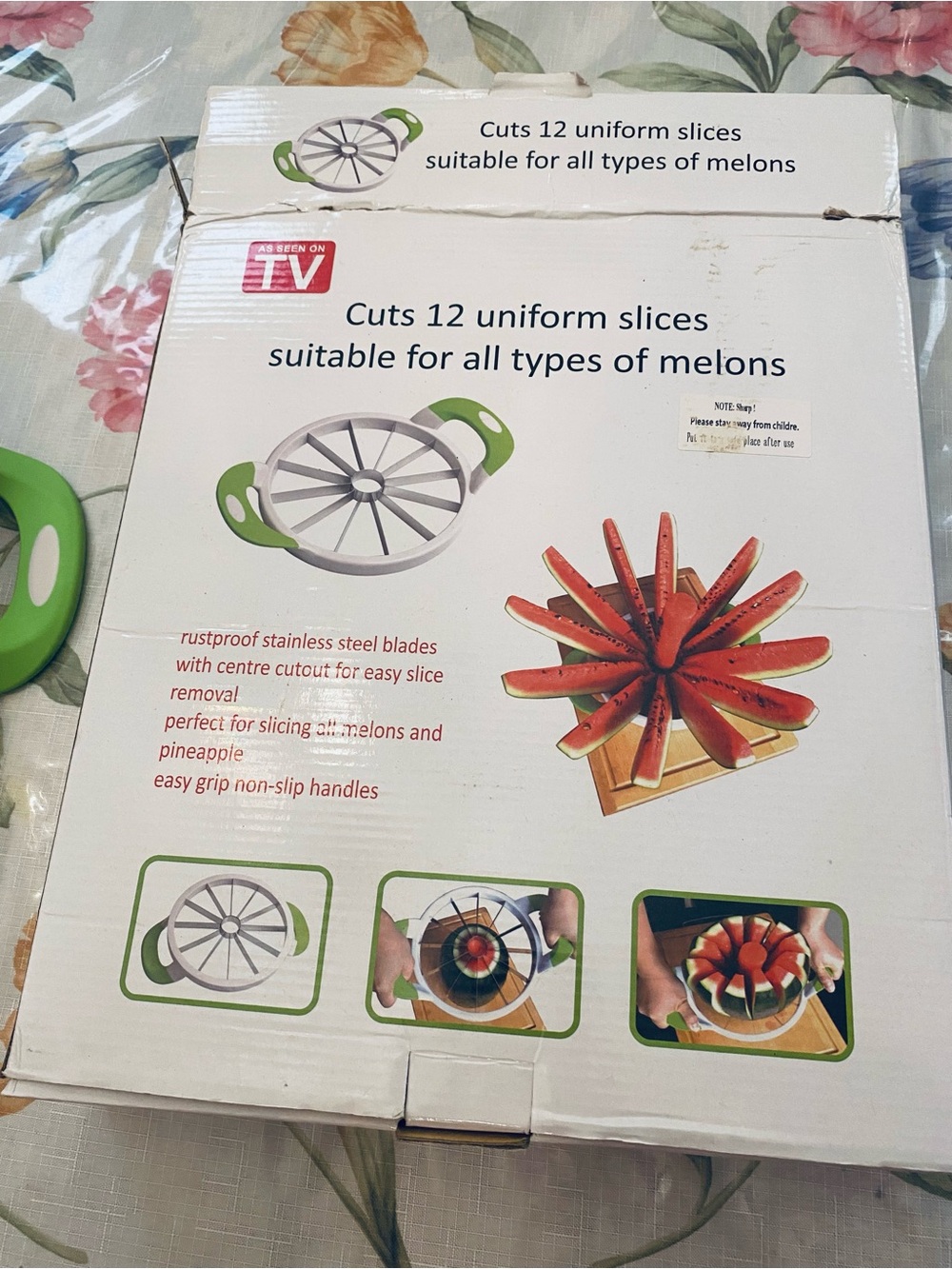 As Seen On TV Melon Slicer with Green Handles